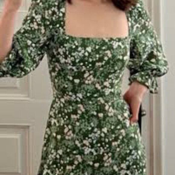 Reformation Enid Dress in Autumnal Floral Midi Cottagecore Farmcore size 2 - Picture 5 of 15